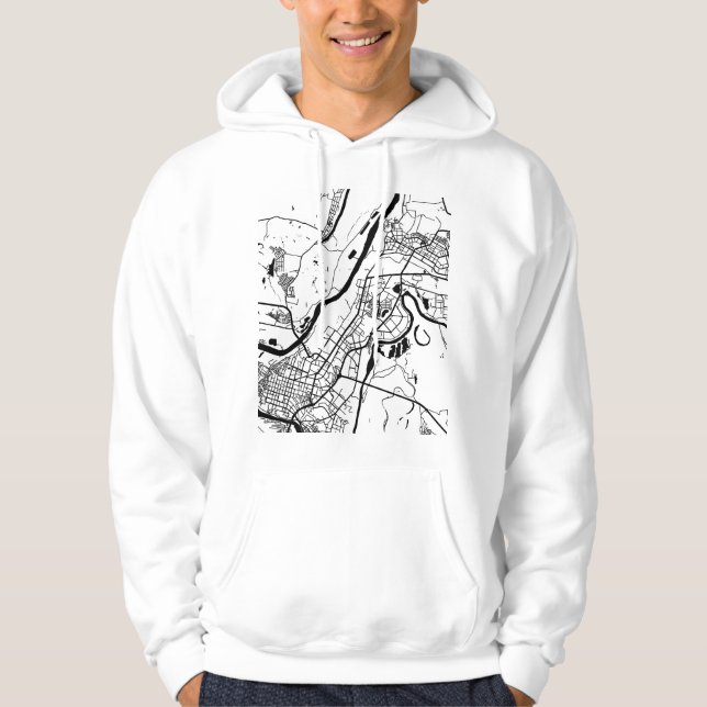 Moletom Mapa da Cidade de Ufa Rússia (Frente)