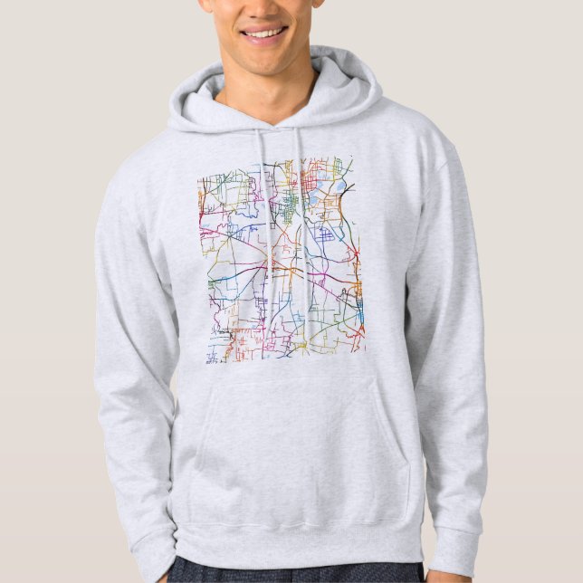Moletom Mapa da Cidade Huaibei China (Frente)