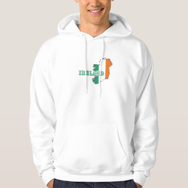 Moletom Mapa de Arte Simples da Irlanda Moderna irlandesa  (Frente)
