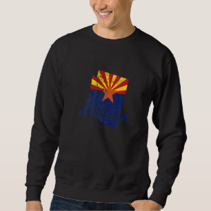 Moletom Mapa de Contorno do Estado Americano da arizona