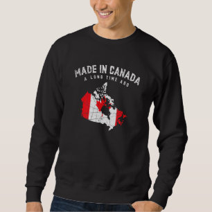 Moletom Mapa de Folha do País de Sinalizador Canadense no