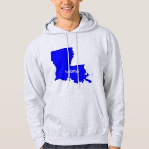 Moletom Mapa do Estado da Louisiana Belong