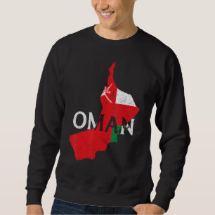 Moletom Mapa do País Omã Bandeira Orgulhoso Patriótico Oma