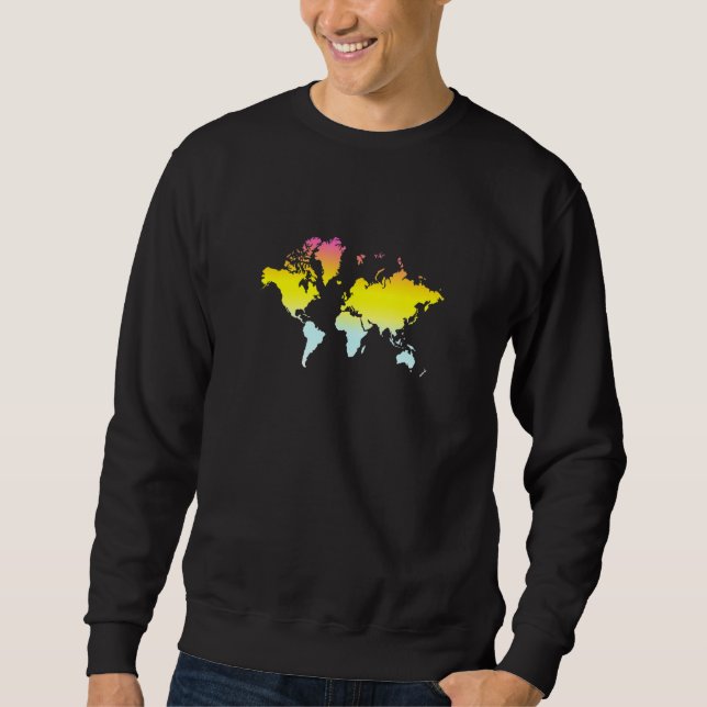 Moletom Mapa Mundial Colorido (Frente)