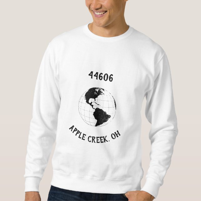 Moletom Mapa Mundial do Código Zip do Estado da Cidade de  (Frente)