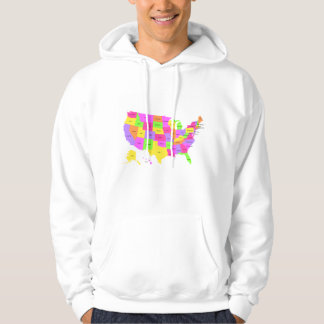 Moletom Mapa Poster dos Estados Unidos da América
