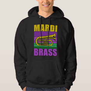 Moletom Mardi brass pun tuba player engraçado mardi gras f