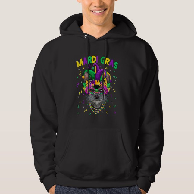Moletom Mardi Gras Cute Yorkshire Terrier Dog Lover Jester (Frente)
