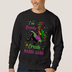 Moletom Mardi Gras Dino Monster Truck Toddler Boys K