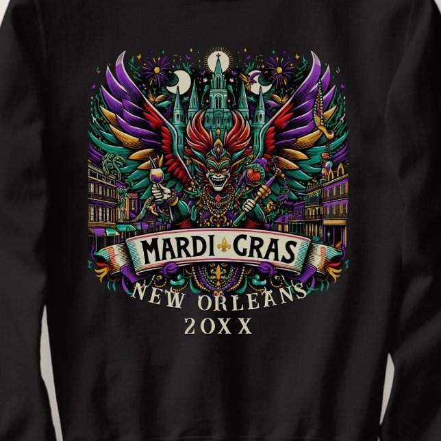 Moletom Mardi Gras New Orleans Winged Devil Design (Criador carregado)