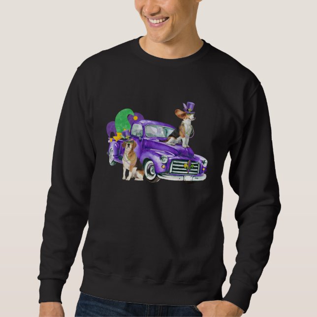 Moletom Mardi Gras Pickup Truck Beagles (Frente)