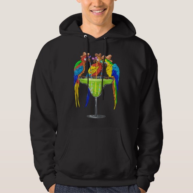 Moletom Margarita Bebe I Parrot Lover I Parrots Bebendo (Frente)