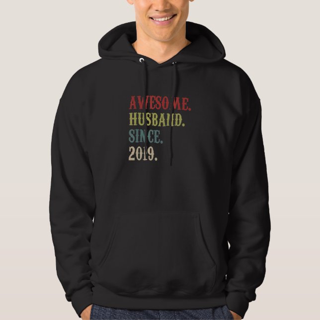 Moletom Marido Fantástico Desde 2019 Retro 3 Anivers De Ca (Frente)