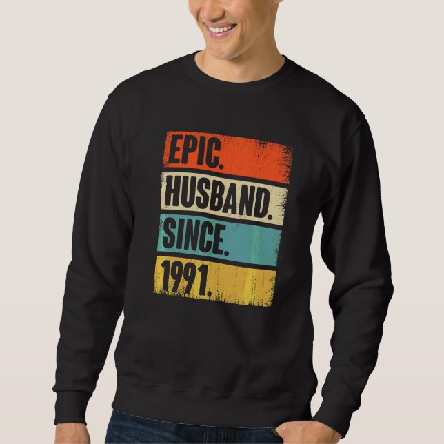Moletom Marido Retro Epic Desde 1991 31º Anivers De Casame (Frente)