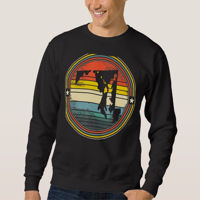Moletom Maryland Hawaii Roots Origine State Map Retro Funn (Frente)