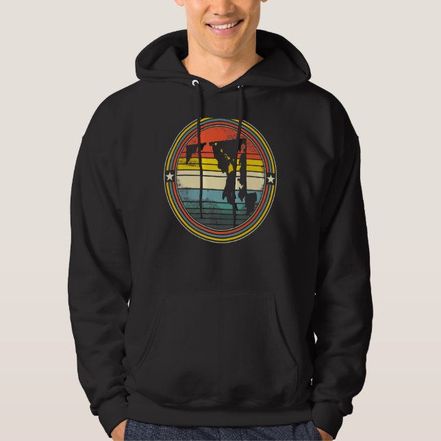 Moletom Maryland Hawaii Roots Origine State Map Retro Funn (Frente)