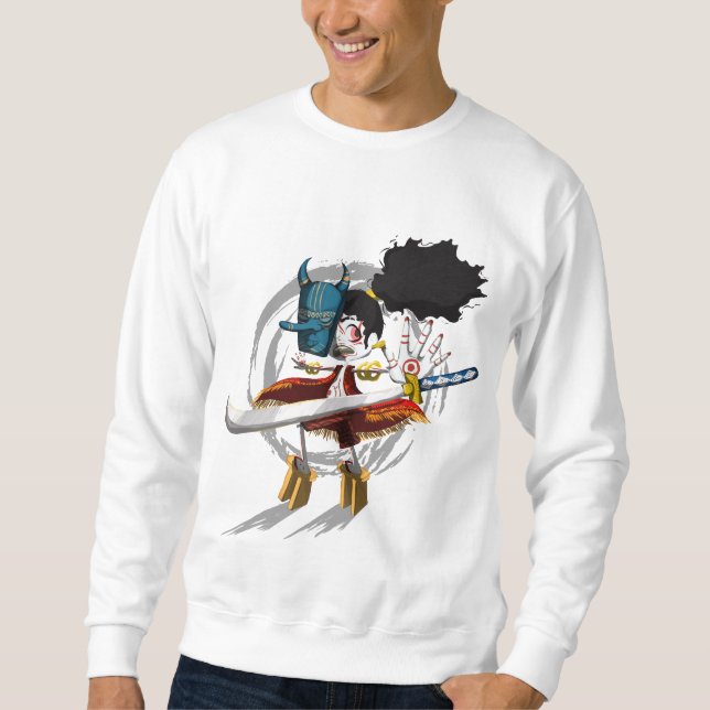 Moletom Máscara de Demônio Chibi do Guerreiro Samurai (Frente)