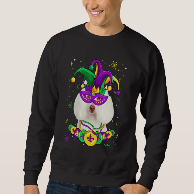 Moletom Máscara Divertida de Carnaval de Mardi Gras para A (Frente)