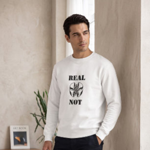 Moletom Máscara Dividida Surrealista REAL NÃO Linha Fina B
