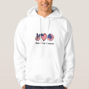 Moletom masculino Peace Love America
