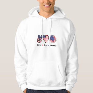 Moletom masculino Peace Love America