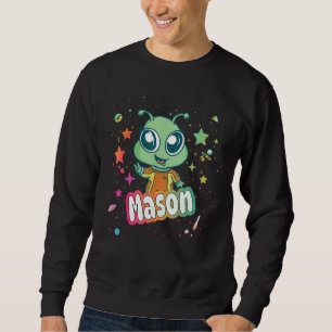 Moletom MASON - Nome do Menino Bonito com Alienígena fofo