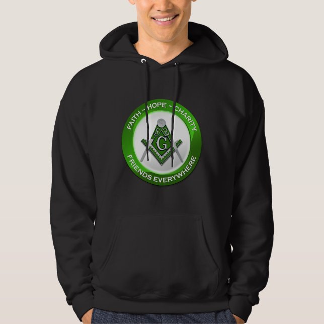 Moletom Masonic Men's Hoodie Green (Frente)