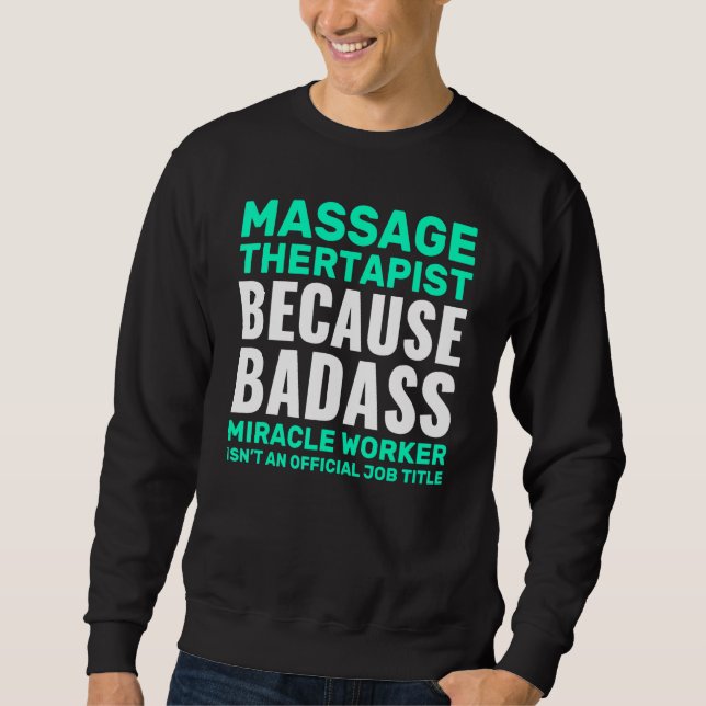 Moletom Massage Therapist cita Roupa de Terapia Física (Frente)