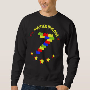 Moletom Master Builder Cute Block Building 7 Birthday Bo