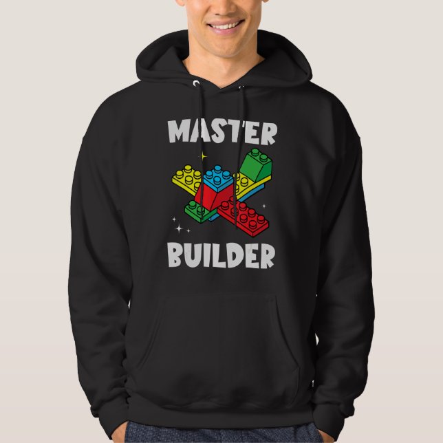 Moletom Master Builder Kids Building Blocks Brick Toy Mast (Frente)