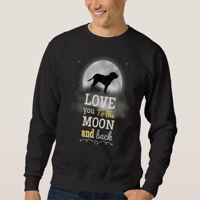 Moletom Mastiff Dog Love To The Moon (Frente)