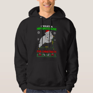 Moletom Matemática Eu Quero Um Hippopotenusa Para Christma