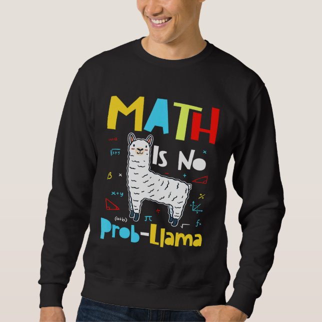 Moletom Matemática não é Prob Llama Ensino primário Matemá (Frente)