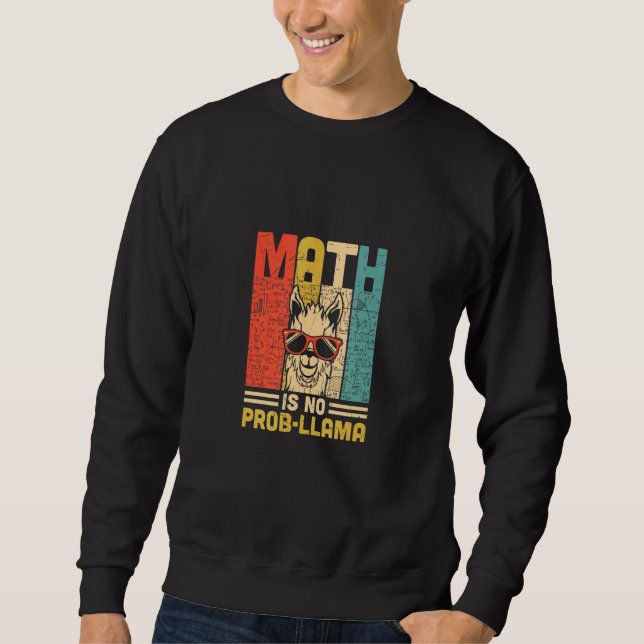 Moletom Matemática Não É Professor De Matemática Llama Lla (Frente)