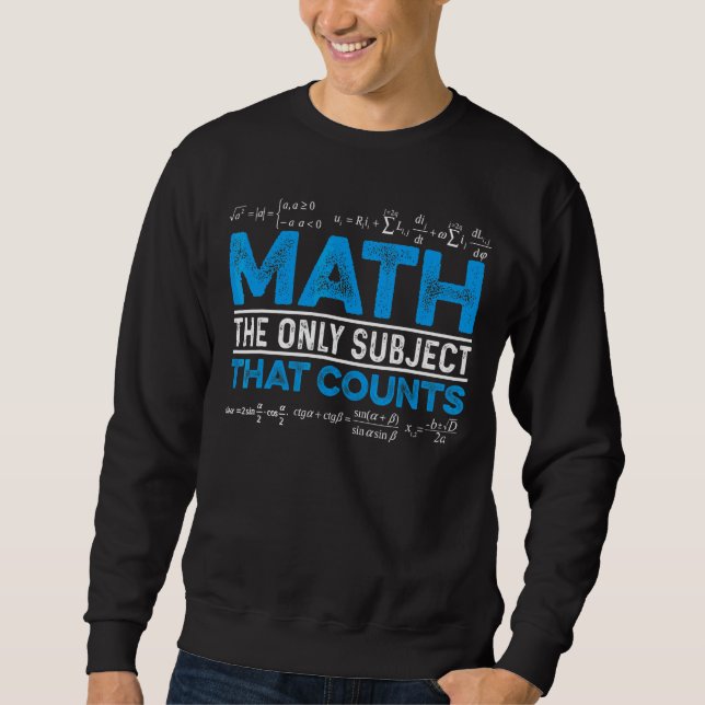 Moletom Matemática O Único Assunto Que Conta Com O Profess (Frente)
