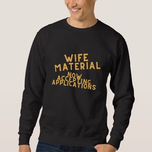 Moletom Material de Esposa Agora Aceitando Candidaturas  S (Frente)