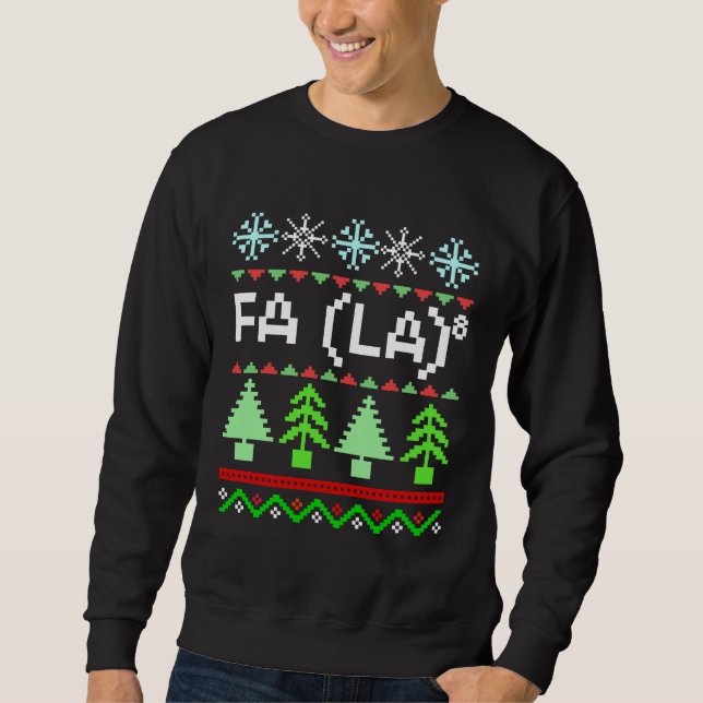 Moletom Math Fa La - Natal Carol Ugly Sweater Style (Frente)