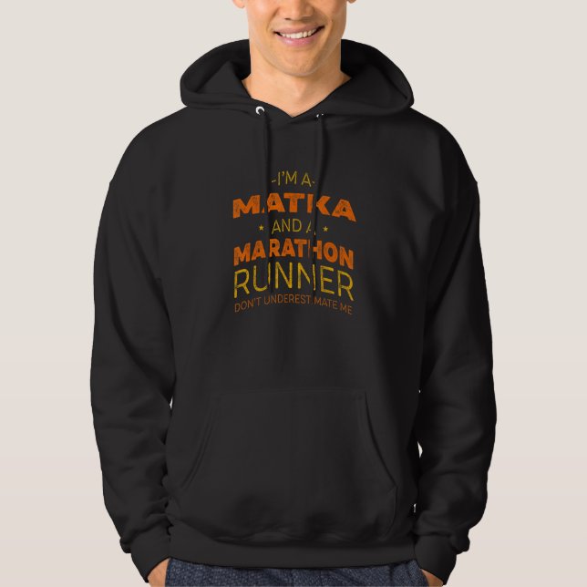 Moletom Matka e Marathon Runner a Correr Humor Sprinting (Frente)