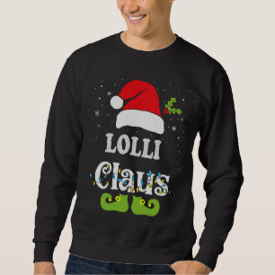 Moletom Matriz da Família Pajama de Natal Lolli Claus