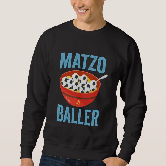 Moletom Matzo Baller Funny Soccer Hanukkah Holiday Gift (Frente)