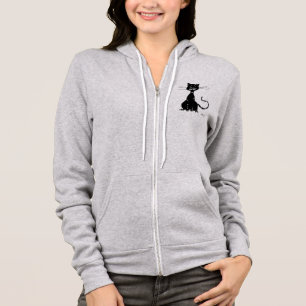Moletom Mau preto Gato de Gato Marrom Hoodie