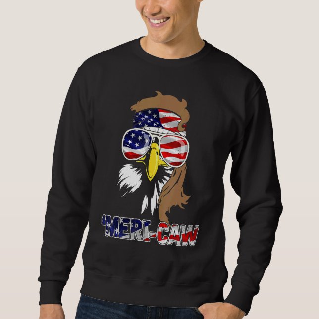 Moletom Mb35 Mullet Eagle Meri-Caw 4 De Julho De Independê (Frente)