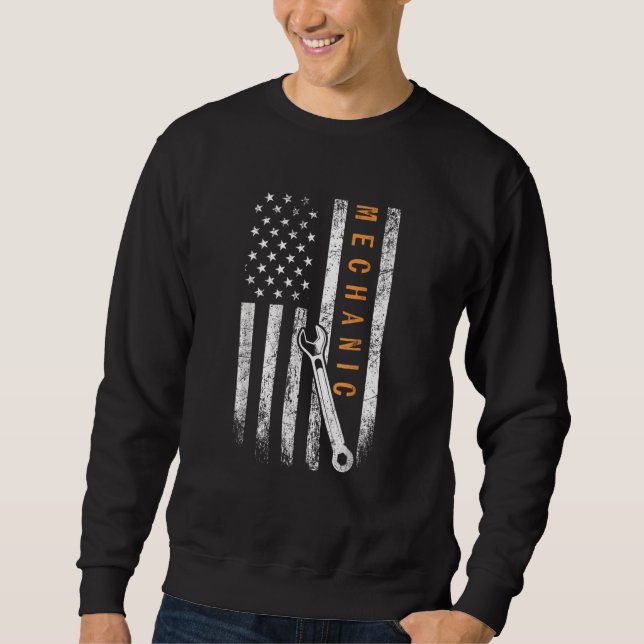 Moletom Mechanic American Flag Design (Frente)