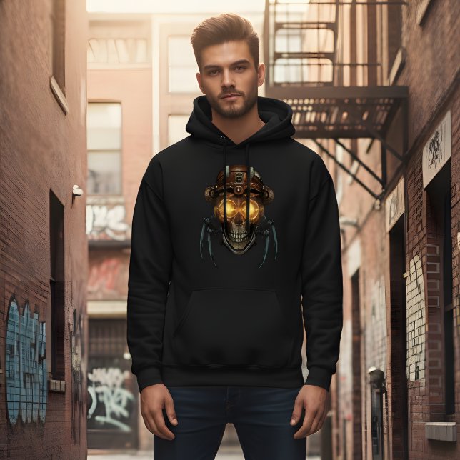 Moletom Mechanical Skull: Steampunk Hoodie (Criador carregado)