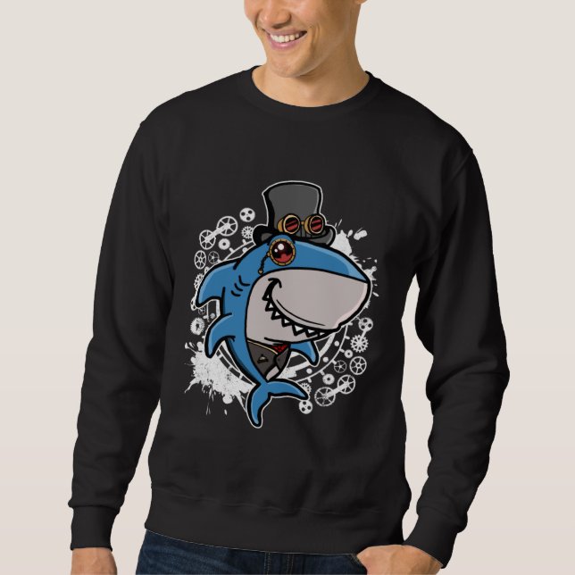 Moletom Mechanical Victorian Steampunk Shark (Frente)