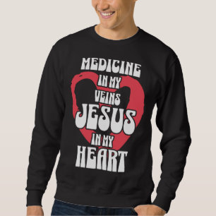 Moletom Medicina em Minhas Veias Jesus no Meu Coração