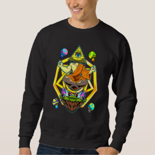 Moletom Meditação Buda Psicedélica Illuminati Pirâmide E
