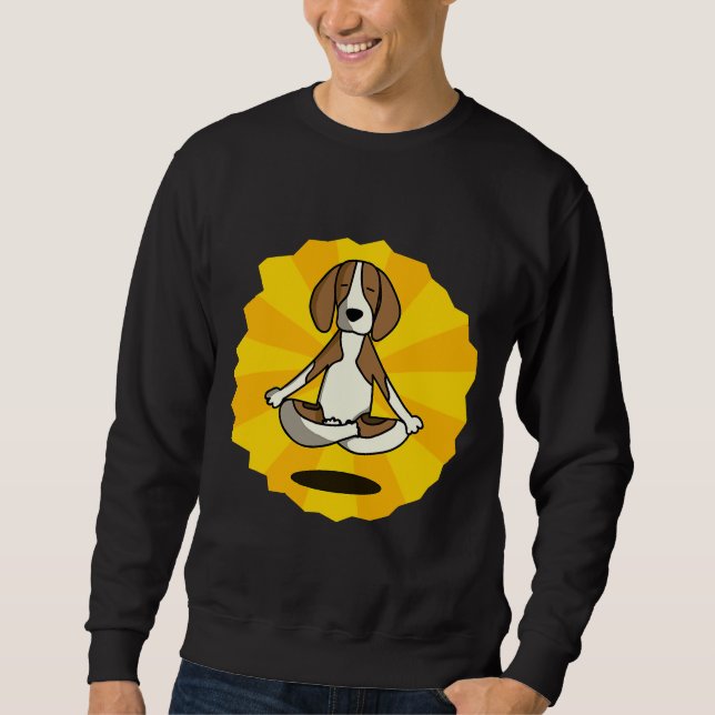 Moletom Meditação de cães Yoga Beagle Labrador Rouco Shepe (Frente)