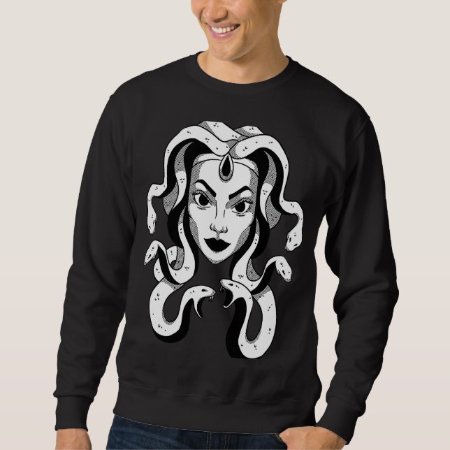 Moletom Medusa Cabelo Cobra da Cabeça Antiga Mitologia Gre (Frente)