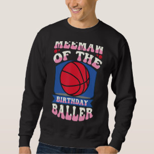 Moletom Meemaw Do Tema De Basquete De Aniversário